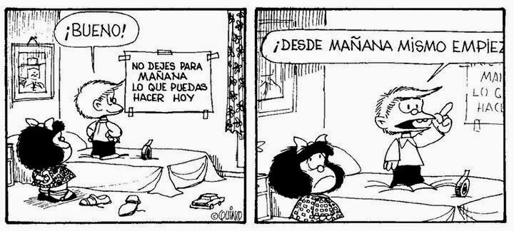 Mafalda y procrastinación