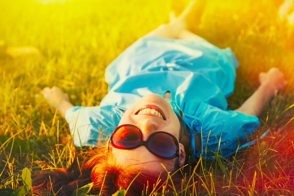 mujer liberada de la culpa y la preocupación