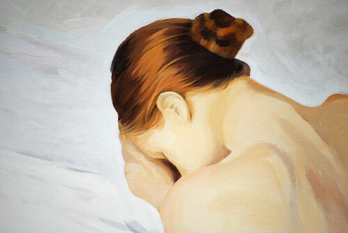 Catarsis emocional, mujer llorando