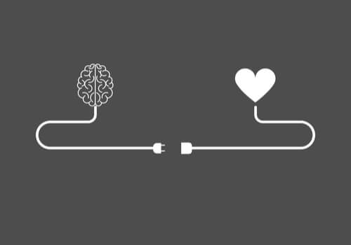 Corazón y cerebro simbolizando que la felicidad no es ausencia de problemas