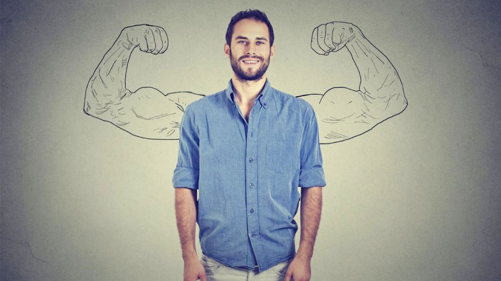 Hombre confiando en sí mismo