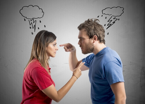 Couple se disputant
