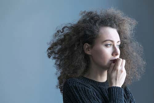 Woman thinking about closure need test