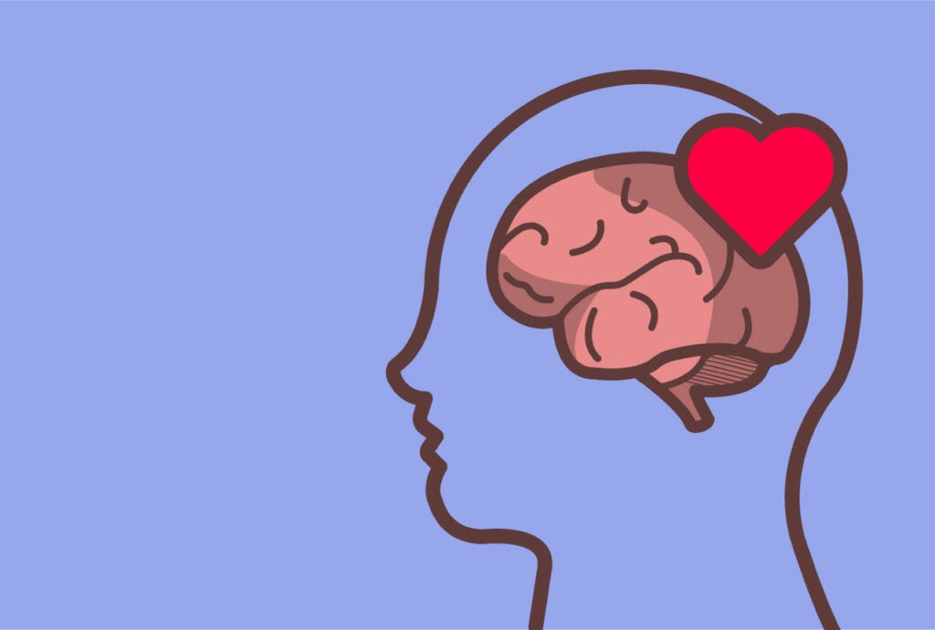 Cerebro con corazón representando las técnicas efectivas de control emocional