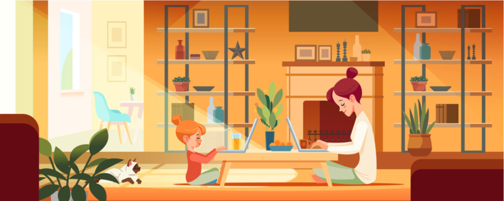 madre hija ordenadores