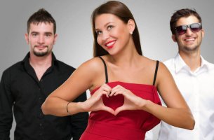Mujer con dispuesta a amar a dos personas