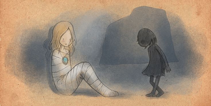 fille avec ombre