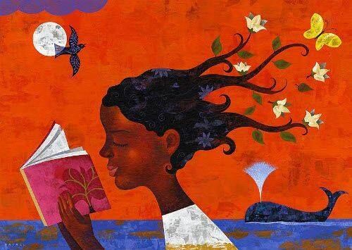 Niña leyendo un libro