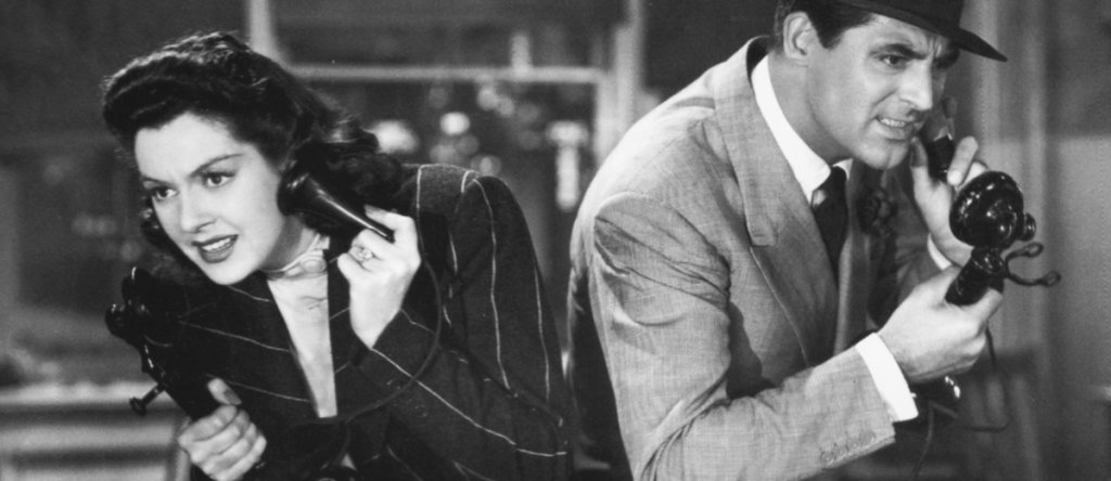 Gary Grant and Rosalinf Russell in His Girl Friday