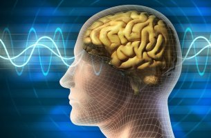 Cerebro emitiendo ondas alfa