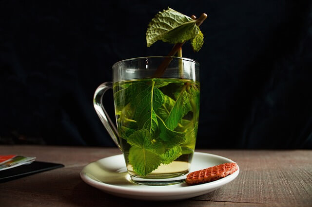 Taza de té verde