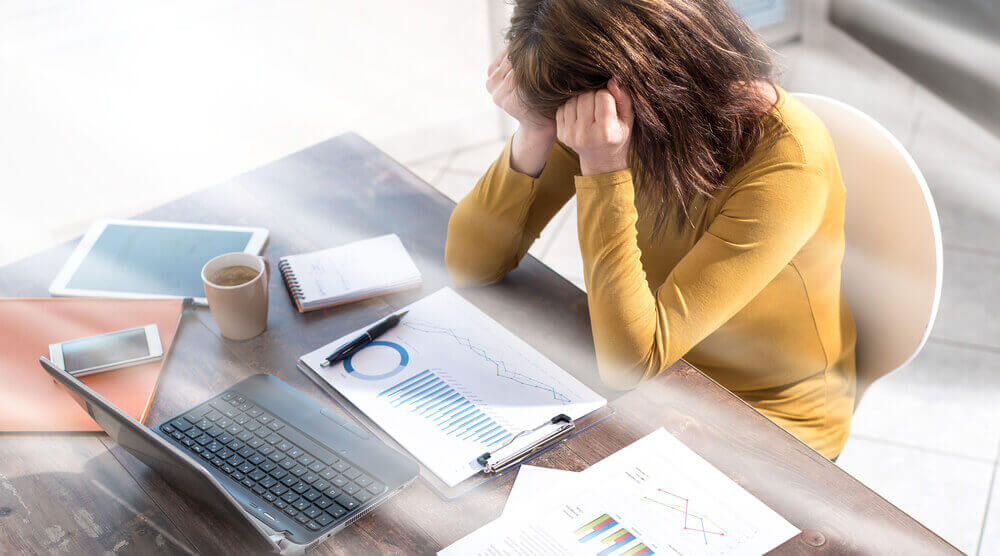 Mujer estresada