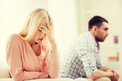 Pareja después de discutir