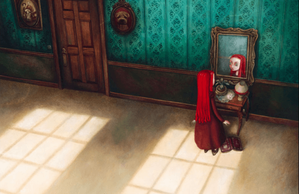 mujer ante el espejo