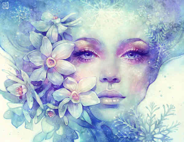 Vrouw met bloemen