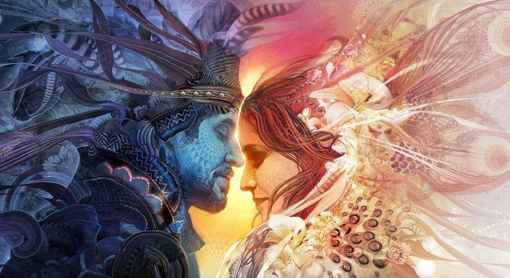 Hombre y mujer que son almas gemelas