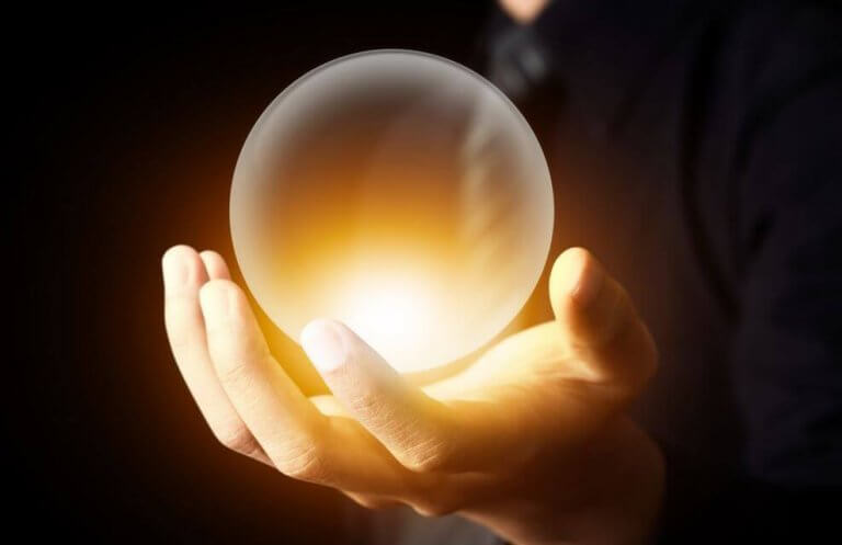Bola de luz simbolizando heurística