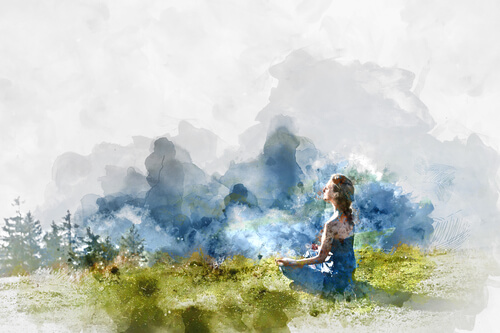 Mujer meditando
