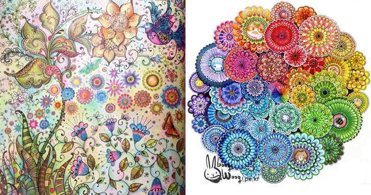 Dibujos abstractos coloreados