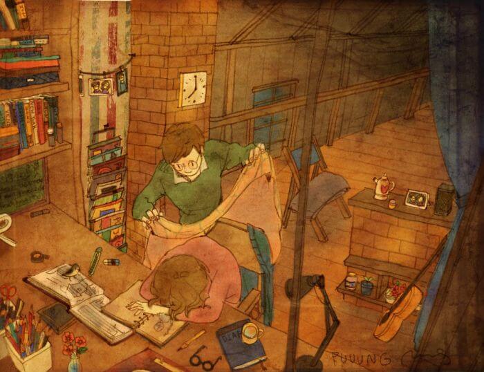 Chico arropando a su chica