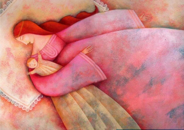 Madre abrazando a su hijo