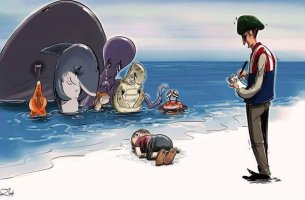 Ilustración homenaje a Aylan