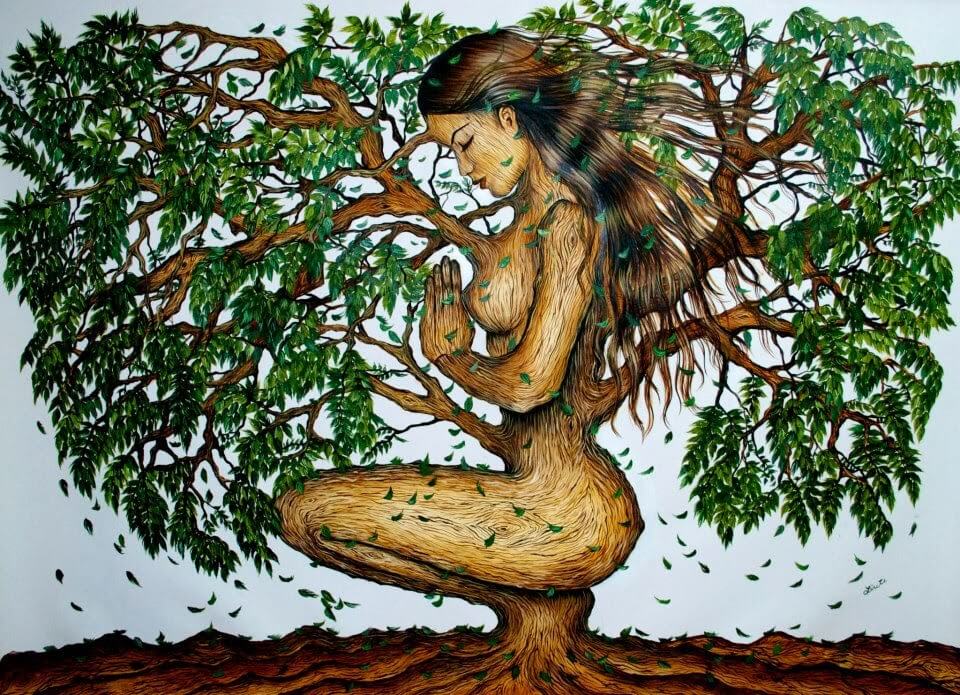 mujer arbol