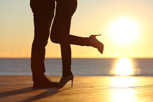 Pareja atardecer