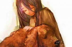 Perro con una chica