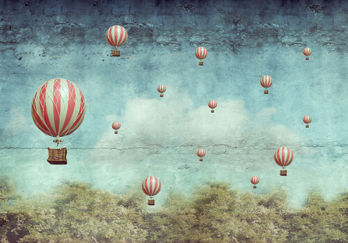 Globos en el aire