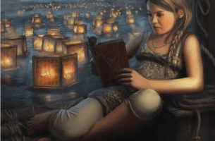Niña leyendo libro