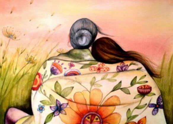 Abrazo de madre e hija