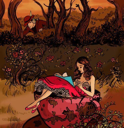 joven leyendo en una taza