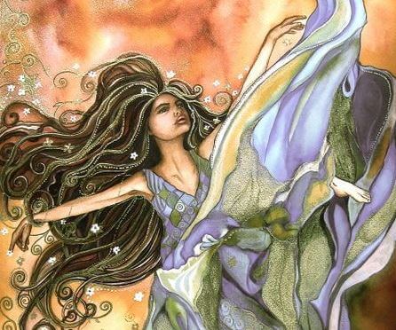 Mujer haciendo magia