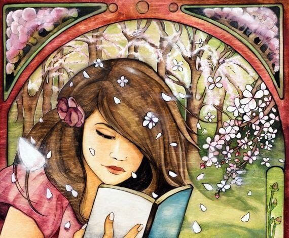 Mujer con un libro