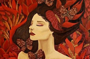 Mujer con mariposas representando no muevas montañas por quien no mueve un dedo por ti