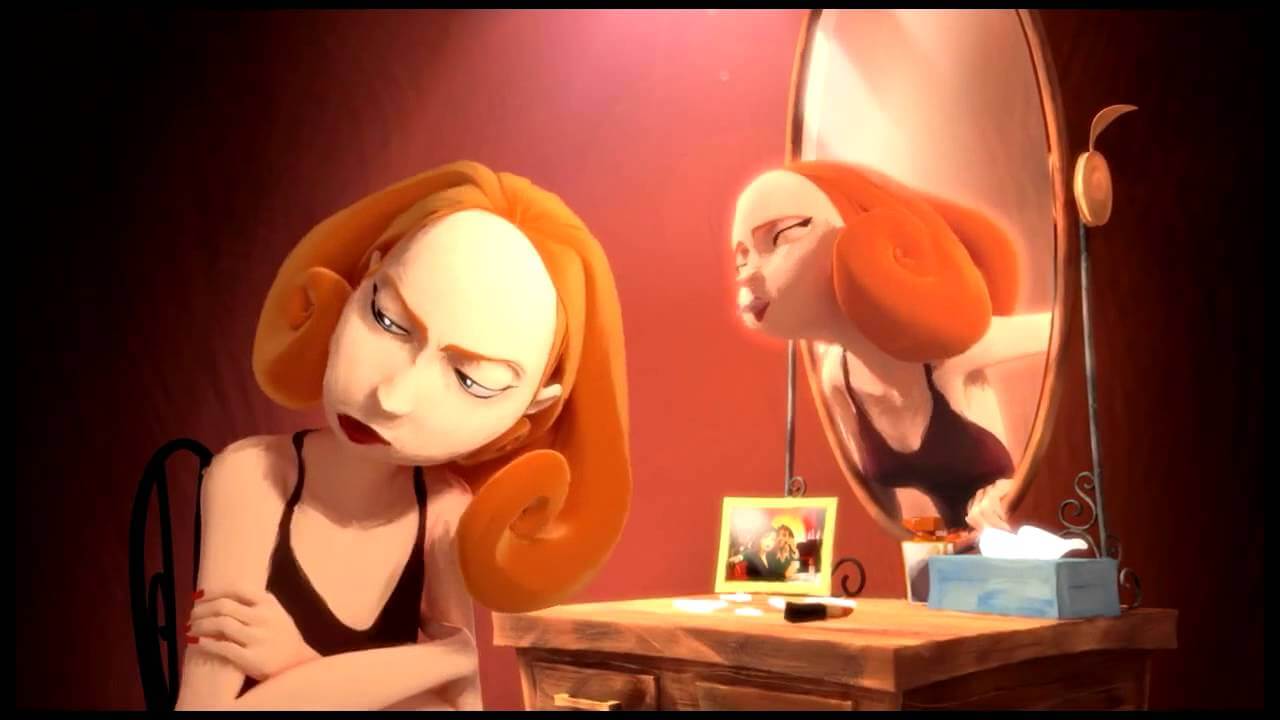 Mujer enfadada con su imagen