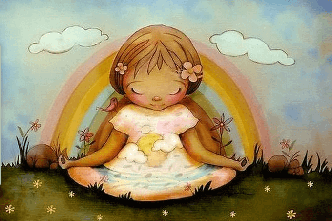 Niña rpensando en su escala de valores