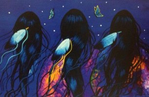 Tres mujeres con miedo