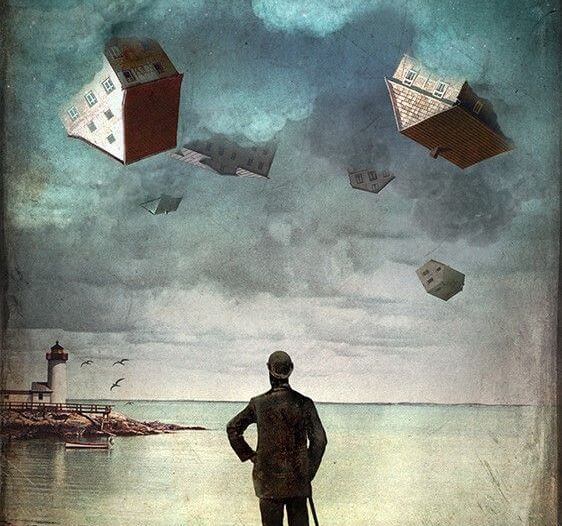 casas en el aire representando la ansiedad