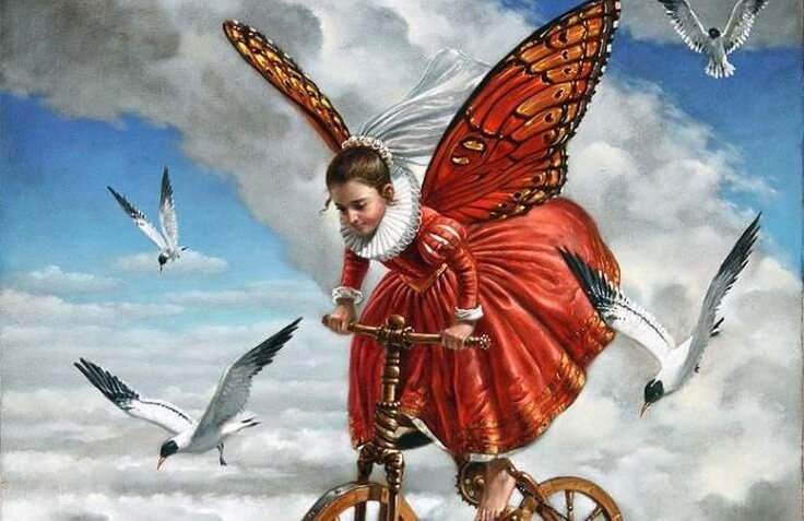 chica con bicicleta