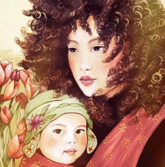 mujer disfrutando de ser madre con su hijo