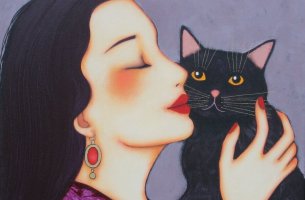 Mujer con gato