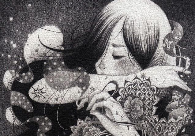 niña blanco y negro