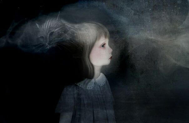 niño en oscuridad representando oscuridad