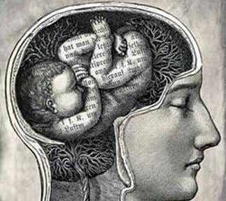 Cerebro de una persona con forma de niño