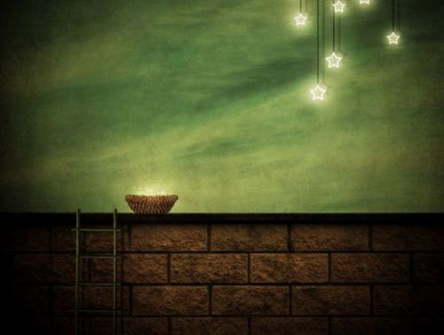 cesto lleno de estrellas