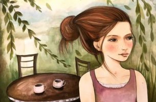 Mujer pensando en buenas personas