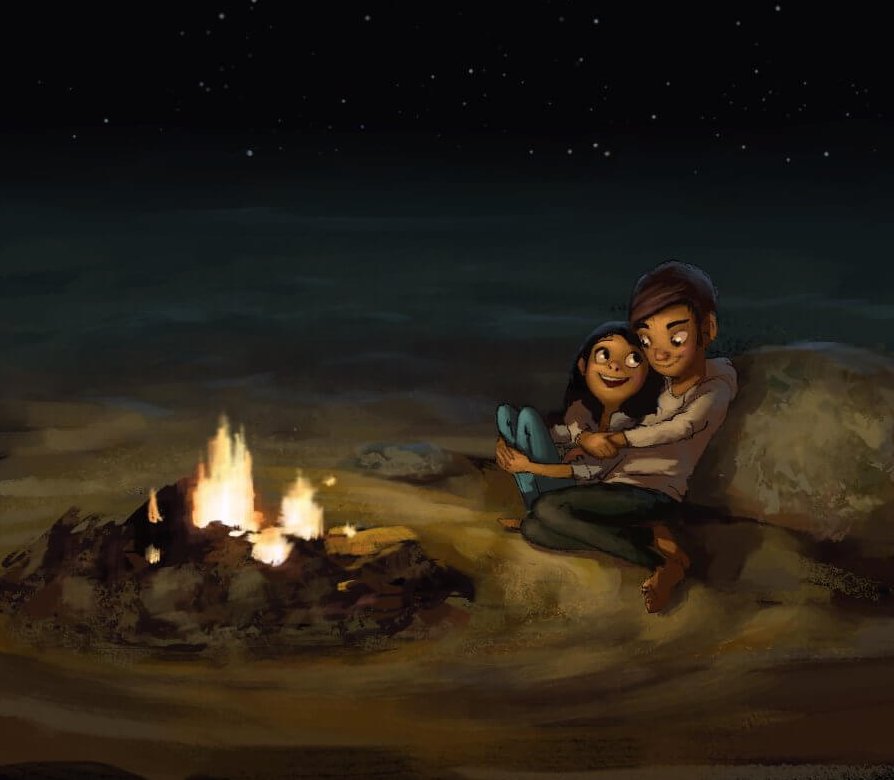 PAreja abrazada regalándose una caricia