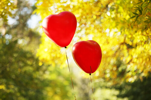 Globos de corazón